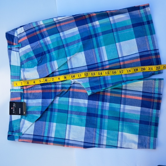 NWT St. John's Bay SECRETLY SLENDER Plaid Bermuda Shorts Womens size 10 - Picture 6 of 7